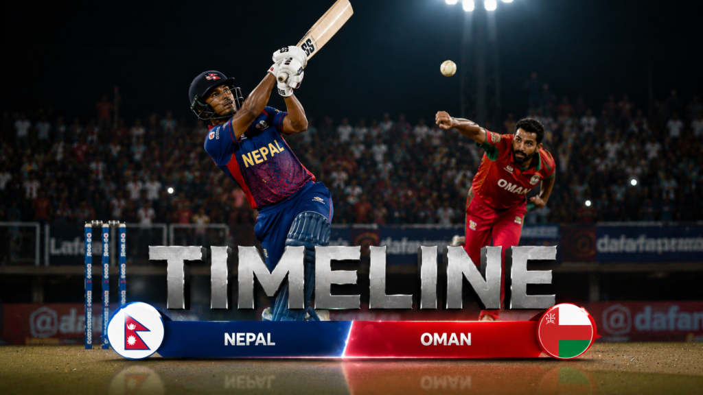 Nepal National Cricket Team Vs Oman National Cricket Team Timeline